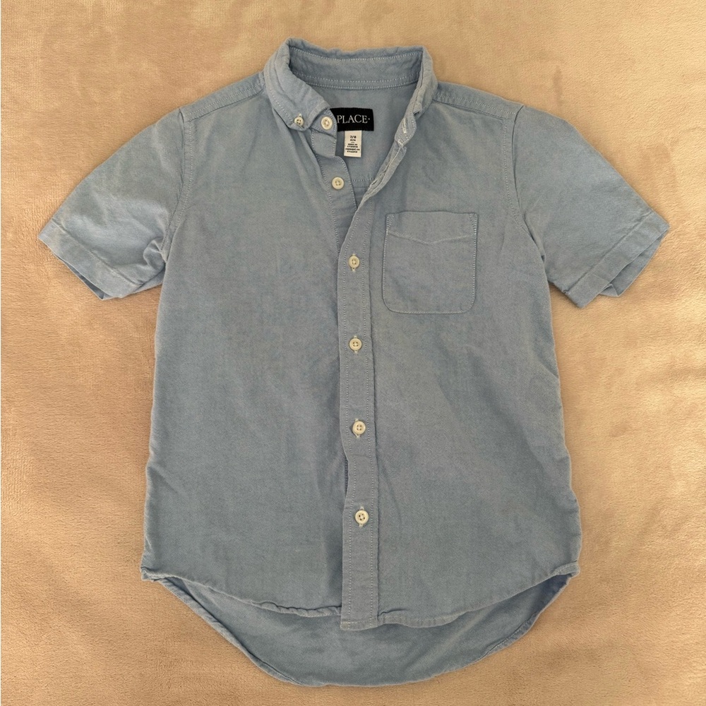 PLACE Blue Short Sleeve Shirt